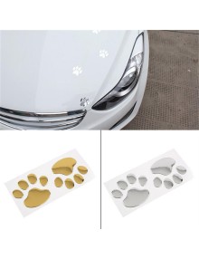 3D Car Window Bumper Body Decal Sticker Bear Dog Animal Paw Foot Prints
