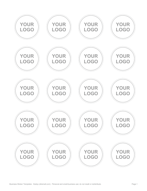 Preview of the first page of Logo circles