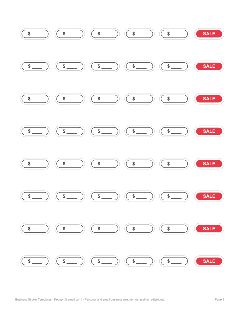 Preview of the first page of Price stickers